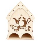 Чайный домик из фанеры "Чашка с чайником" средний двойной  (набор 10 деталей) 22х19х9 см - Фото 3