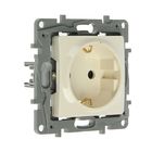 Розетка Legrand Etika 672321, 16 А, одноместная, скрытая, с з/к, слоновая кость - Фото 1