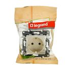Розетка Legrand Etika 672321, 16 А, одноместная, скрытая, с з/к, слоновая кость - Фото 3