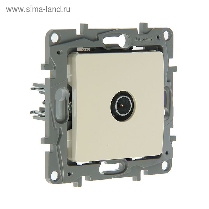 Розетка TV Legrand Etika 672351, одноместная, скрытая, 2дБ, тип "звезда", слоновая кость - Фото 1