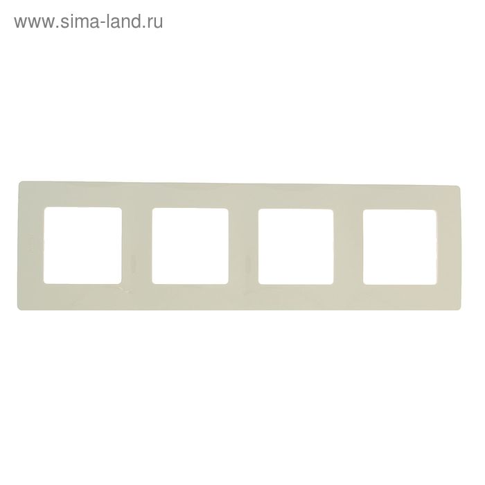 Рамка Legrand Etika 672514, четырехместная, слоновая кость - Фото 1
