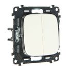 Выключатель Legrand Valena ALLURE 752705, 10 А, 2 клавиши, скрытый, белый - Фото 1