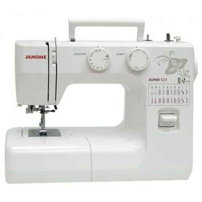 Швейная машина Janome Juno 523, 60 Вт, 23 операций, автомат, белая