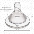 Соска на бутылочку M&B «Standard», антиколиковая, широкое горло Ø50 мм., от 3 мес., средний поток - Фото 3