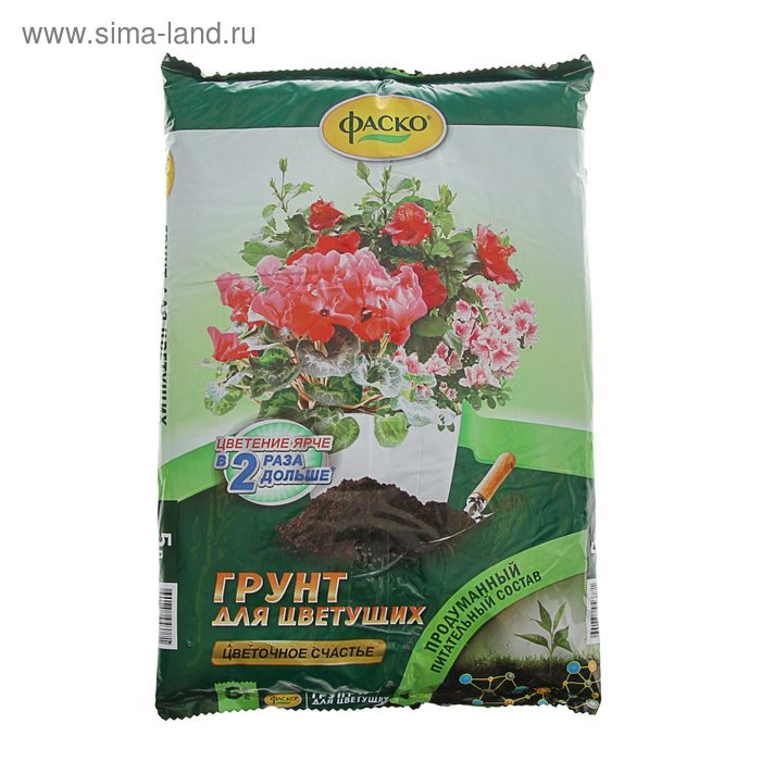 Почвогрунт Фаско Для цветущих Универсальный, 5 л - Фото 1
