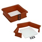 Форма силиконовая для выпечки со стеклянным дном 25,5х25,5х7,5 см "Квадрат", цвета МИКС - Фото 5