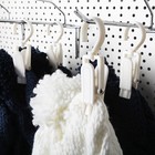 Крючок - вешалка с прищепкой, 10.5×3×3.5 см, белый - Фото 3