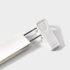 Вешалка для брюк и юбок Доляна, 31×16 см, с зажимами, белая - Фото 3