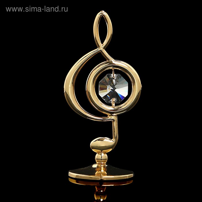 Сувенир «Скрипичный ключ», 3х3,6х7,8 см, с кристаллами - Фото 1