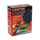 Электровафельница Centek CT-1449, 1000Вт, венские вафли, а/пригарное покрытие, серебр/черная - Фото 5