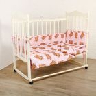 Комплект в кроватку "Спящие мишки" (3 предмета), цвет розовый 315 - Фото 1