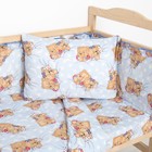 Комплект в кроватку "Спящие мишки" (4 предмета), цвет голубой 415/1 - Фото 2