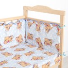 Комплект в кроватку "Спящие мишки" (4 предмета), цвет голубой 415/1 - Фото 3