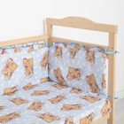 Комплект в кроватку "Спящие мишки" (6 предметов), цвет голубой 615 - Фото 4