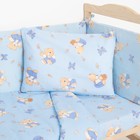 Комплект в кроватку "Мишки с мёдом" (6 предметов), цвет голубой 62/1 - Фото 2