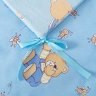Комплект в кроватку "Мишки с мёдом" (6 предметов), цвет голубой 62/1 - Фото 5