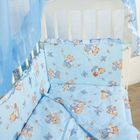 Комплект в кроватку "Мишки с мёдом" (5 предметов), цвет голубой 53/1 - Фото 2