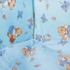 Комплект в кроватку "Мишки с мёдом" (6 предметов), цвет голубой 63/1 - Фото 3
