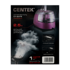 Отпариватель Centek CT-2379, напольный, 2200 Вт, 2500 мл, 40 г/мин, шнур 1.35 м, розовый - фото 53989