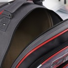 Рюкзак школьный, 2 отдела на молниях, 2 наружных кармана, цвет серый/красный - Фото 3