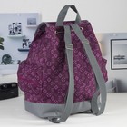 Рюкзак молодёжный, отдел на шнурке, 3 наружных кармана, цвет фиолетовый - Фото 2