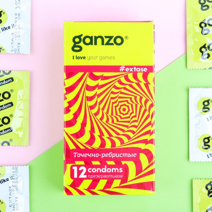 Презервативы «Ganzo» Extase, ребристые, 12 шт. - Фото 1