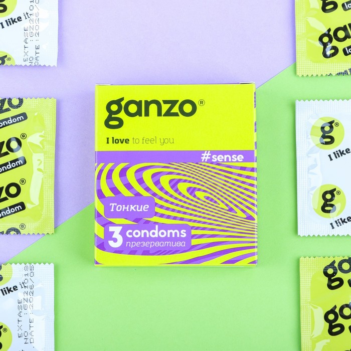 Презервативы «Ganzo» Sense, тонкие, 3 шт. - Фото 1