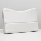 Подушка ортопедическая НТ-ПС-07 «Массажная», для взрослых, с эффектом памяти и выемкой под плечо, 55×36 см, валики 10/7 см - Фото 5