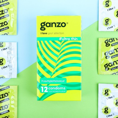 Презервативы Ganzo Ultra thin, ультра-тонкие, 12 шт.