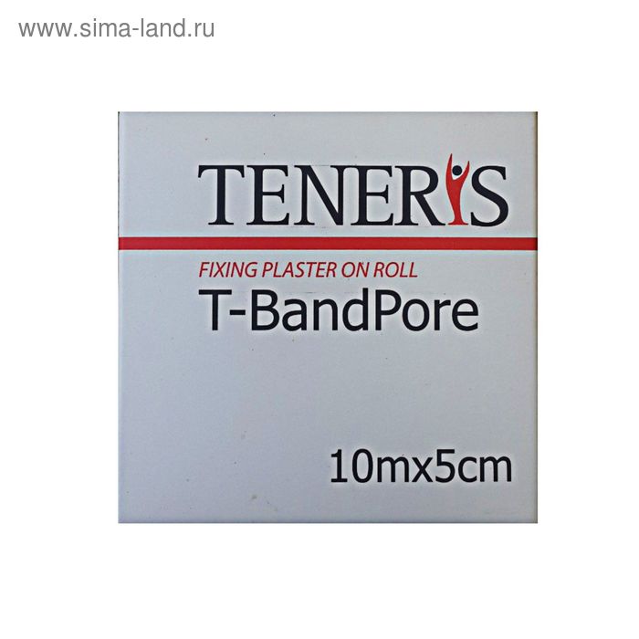 Лейкопластырь TENERIS T-BandPore 10м x 5см фиксирующий на нетканой основе в рулоне - Фото 1
