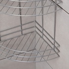 Полка угловая 2-х ярусная, 20×20×29 см, хром - Фото 3