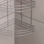 Полка угловая 3-х ярусная, 20×20×54 см, хром - Фото 5