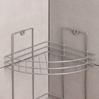 Полка угловая 3-х ярусная, 20×20×54 см, хром - Фото 6