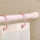 Карниз для шторы в ванную 140-260 см, d=22/25 мм, цвет розовый - Фото 2