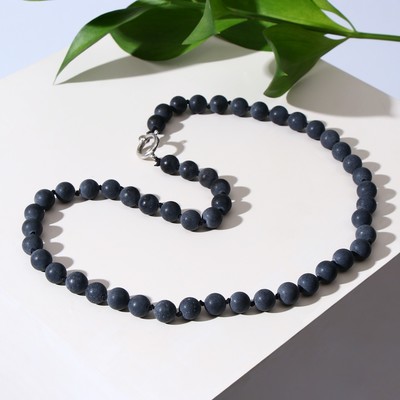 Бусы шар №8 «Шунгит», 45 см