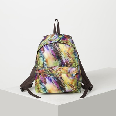 Рюкзак молодёжный, отдел на молнии, наружный карман, цвет разноцветный