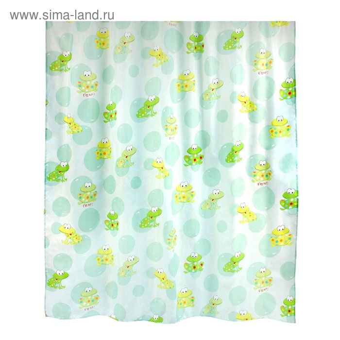 Штора для ванной комнаты Toadland, тканевая, 180 х 180 см - Фото 1