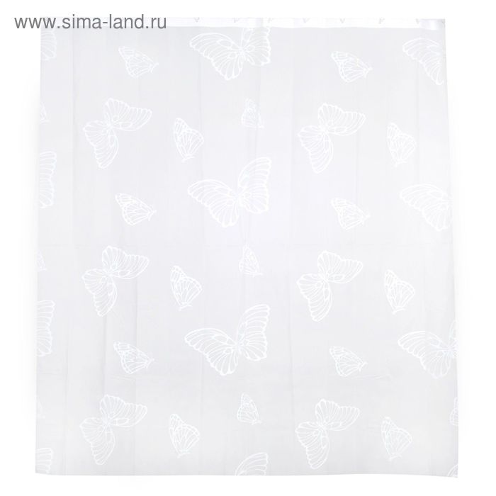 Штора для ванной комнаты пластиковая 180х180 см Summer, кольца в комплекте - Фото 1