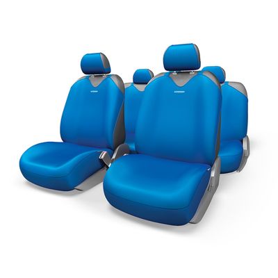 Чехол-майка AUTOPROFI R-1 SPORT PLUS R-902P BL, закрытое сиденье, полиэстер, 9 предметов, цвет синий