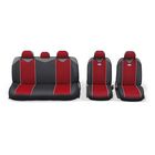 Чехол-майка AUTOPROFI CARBON PLUS CRB-902P BK/RD, закрытое сиденье, полиэстер под карбон, 9 предметов, цвет чёрный/красный - Фото 2