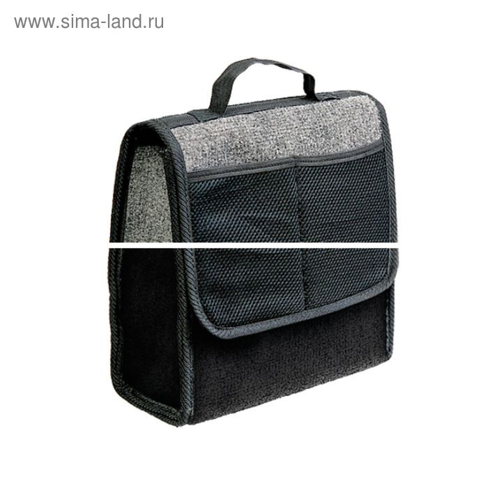 Органайзер в багажник AUTOPROFI TRAVEL ORG-10 GY, ковролиновый, 28х13х30см, цвет серый - Фото 1