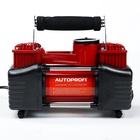Компрессор автомобильный AUTOPROFI AK-65, двухпоршневой, металлический, 12V, 300W, производительность 65 л/мин, сумка - Фото 3