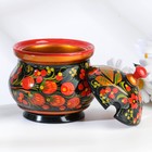 Сахарница дерево хохлома «Ягодка», 11×12 см, МИКС - Фото 7