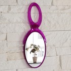 Зеркало настольное - подвесное «Овал», зеркальная поверхность 8,5 × 12,5 см, цвет МИКС - Фото 4