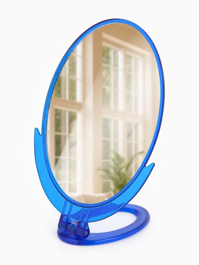 Зеркало настольное, овальное, настенное, 14×29 см, (12.5×16.5 см), МИКС