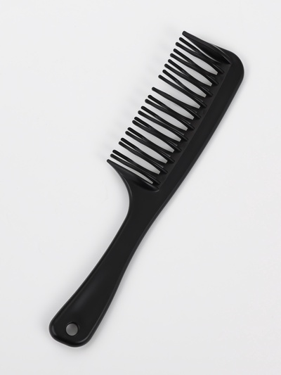 Расчёска двухрядная, 21×4.5 (±1) см, чёрная