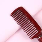 Расчёска, 4,5 × 22 см, цвет бордовый - Фото 2