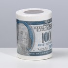Сувенирная туалетная бумага "100 долларов", 9,5х10х9,5 см - фото 9526019