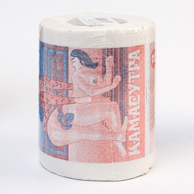 Сувенирная туалетная бумага "Позы любви-камасутра",  9,5х10х9,5 см, микс