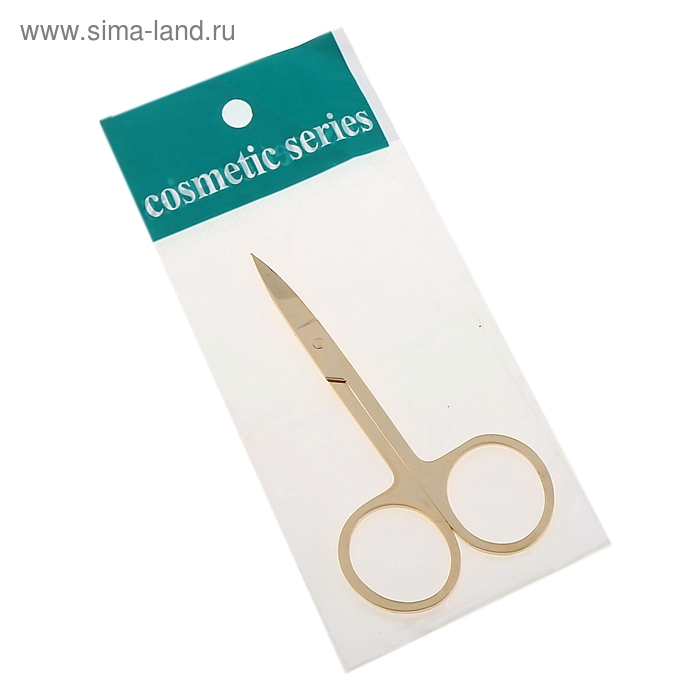 Ножницы маникюрные, широкие, прямые, 9см, цвет золотой - Фото 1